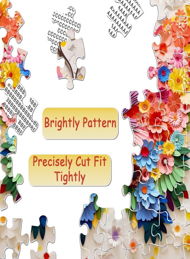 PPuzzling Butterfly Puzzles for Adults 1000 Pieces, Challenging Colorful Flower Butterflies Puzzles with Paper Art, Difficult Animal Plant Jigsaw Puzzles for Adults - Image 4
